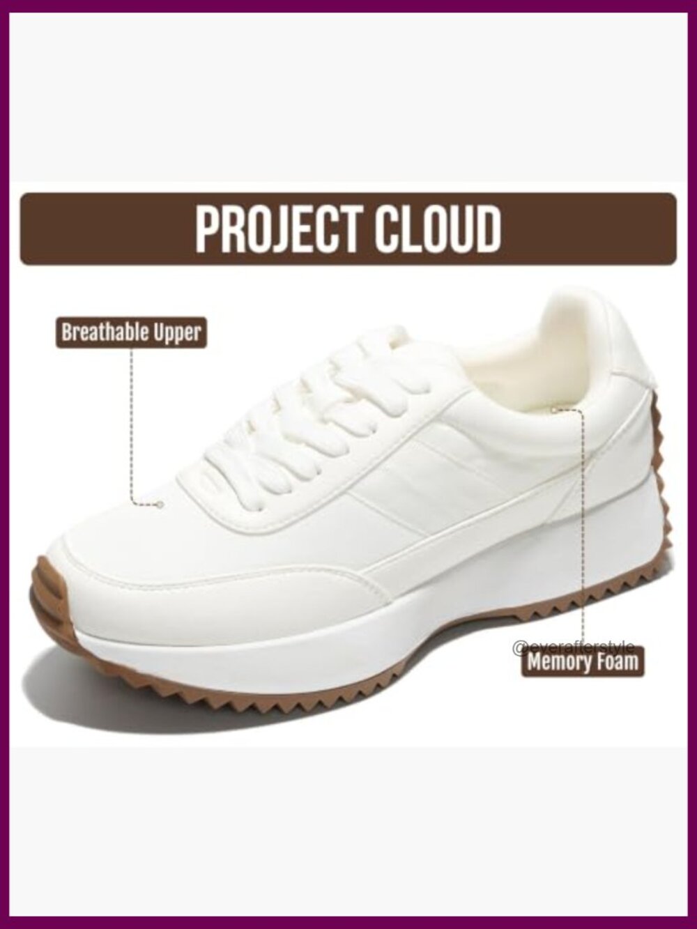 Memory Foam Lightweight Lace Up Fashion Sneakers - Picture 2 of 7